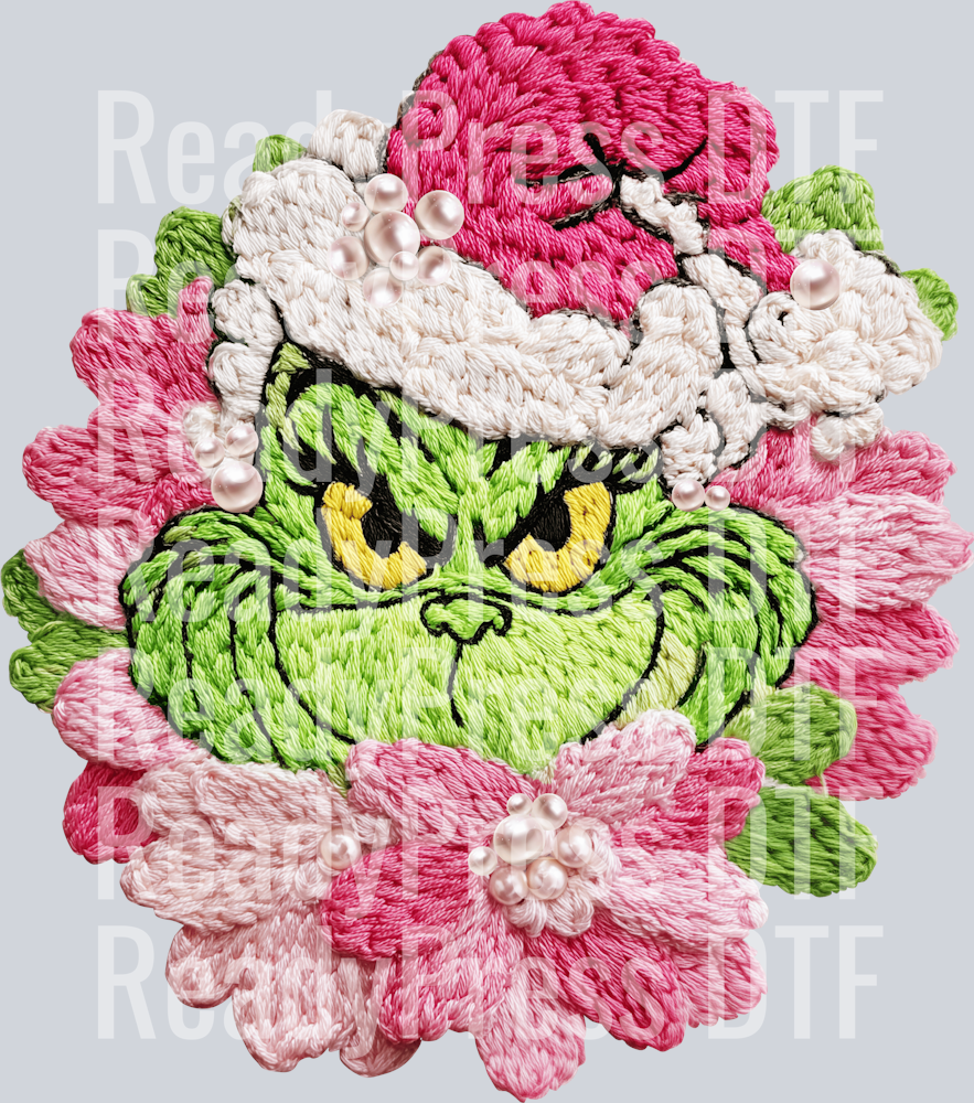 Pink Grinch Wreath
